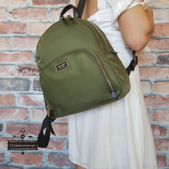 Kate spade medium dawn green backpack bag nylon - Picture 3 of 6